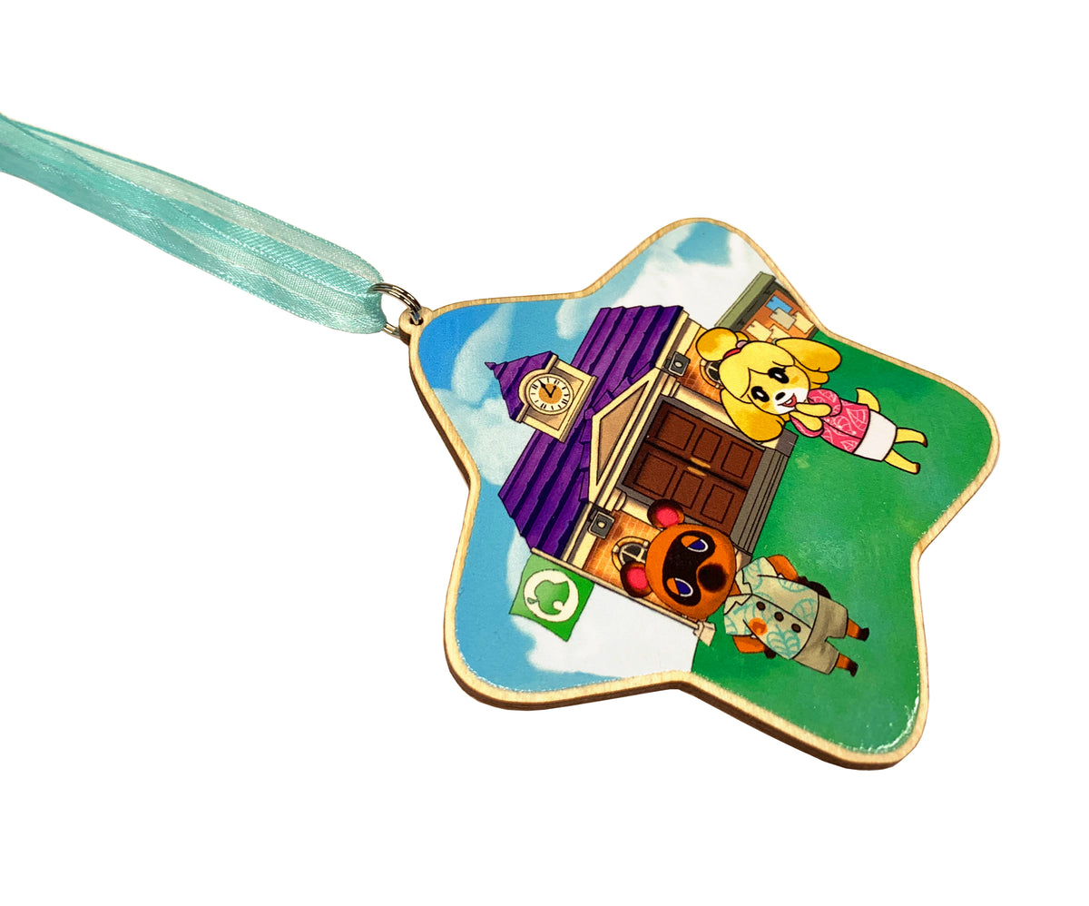 Animal Crossing ACNH Wooden Christmas Ornament Esclair Studios