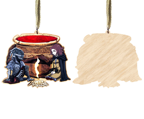 Dark Souls and Elden Ring - Wooden Christmas Ornament Set