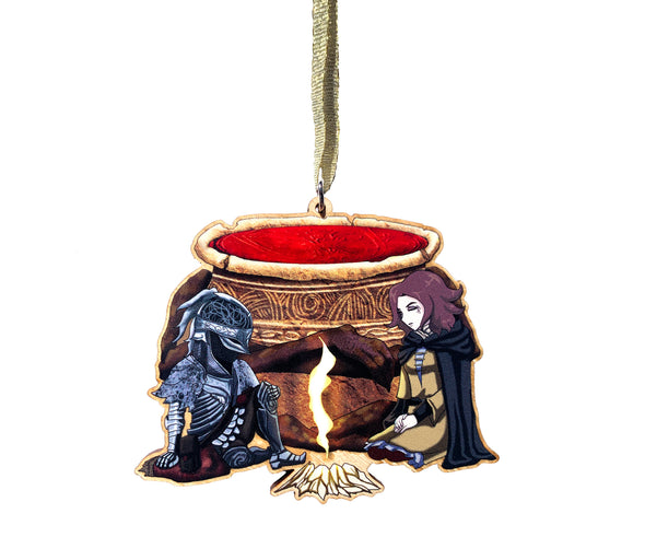 Dark Souls and Elden Ring - Wooden Christmas Ornament Set