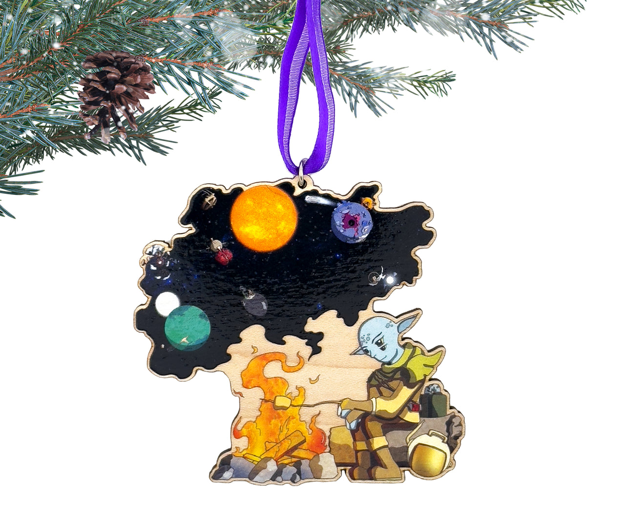 Outer Wilds - Wooden Christmas Ornament