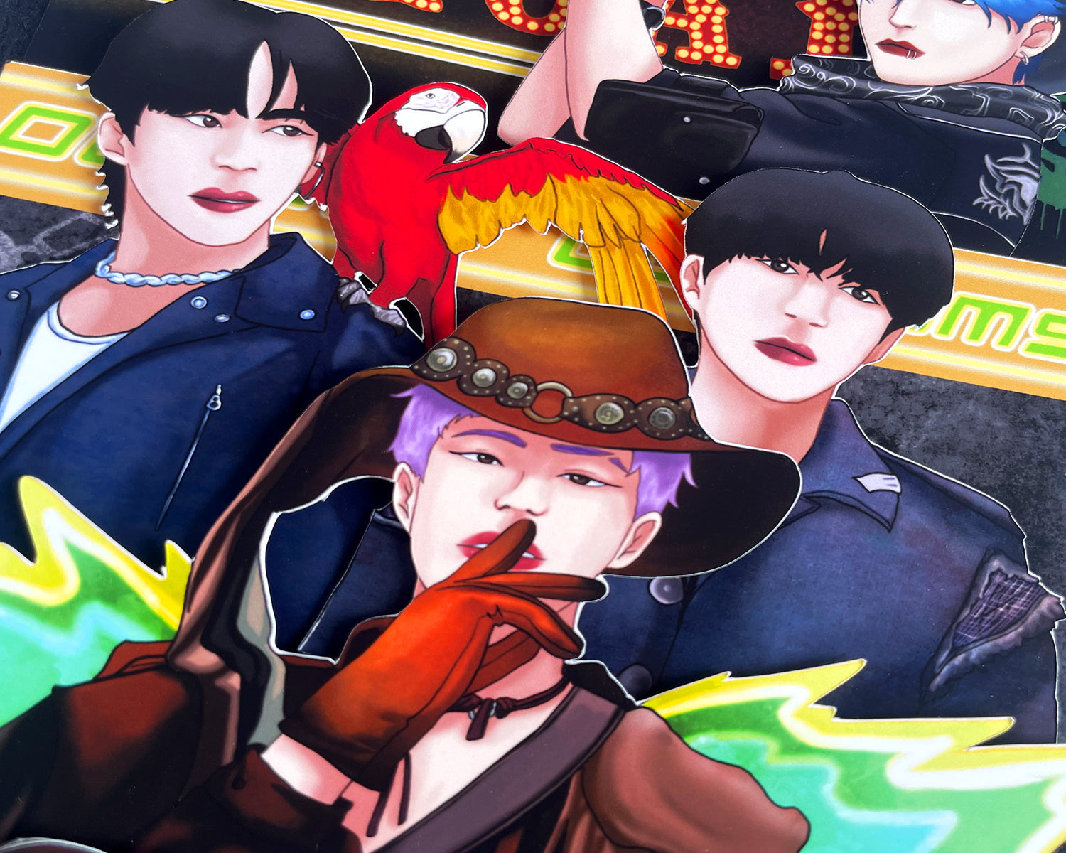Ateez - Bouncy - Shadowbox Art