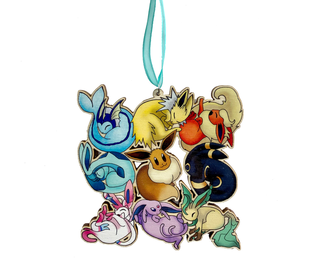 Eeveelution - Wooden Christmas Ornament