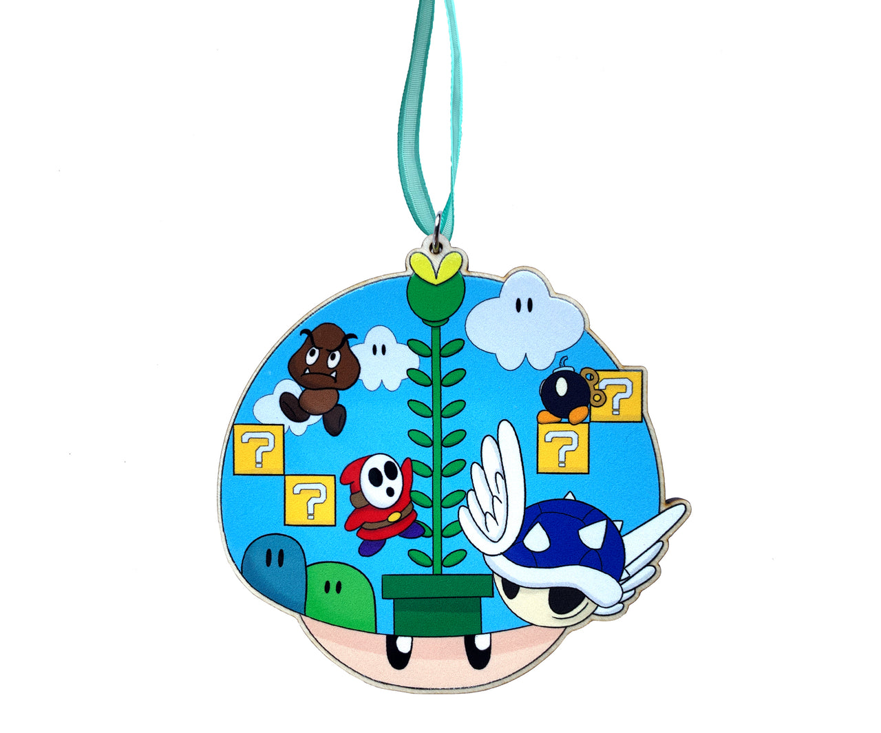 Mushroom Kingdom - Wooden Christmas Ornament