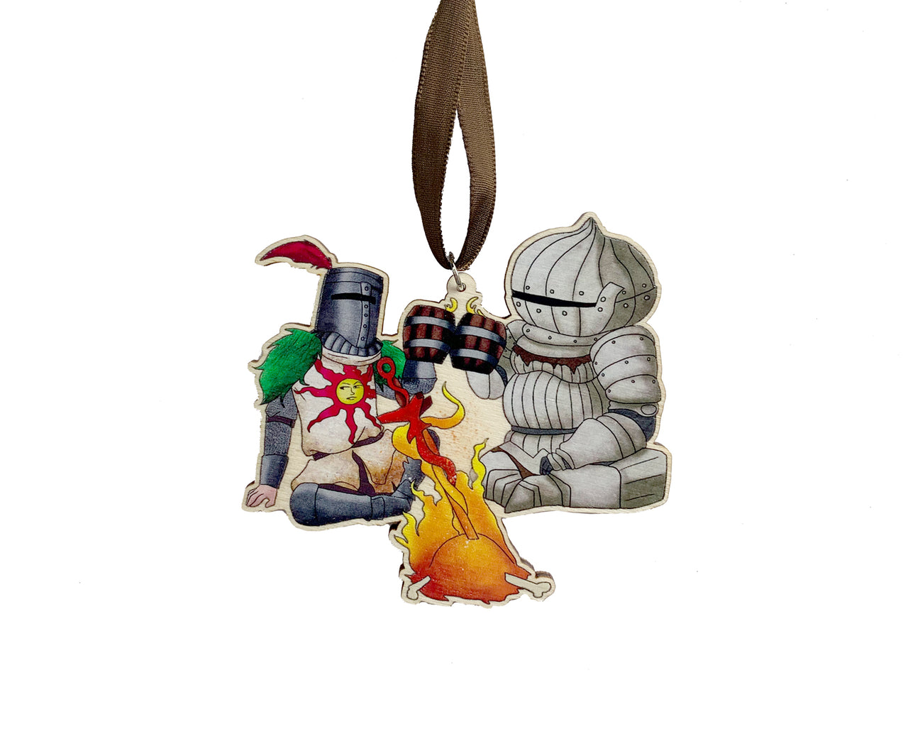 Dark Souls - Sunbros - Wooden Christmas Ornament