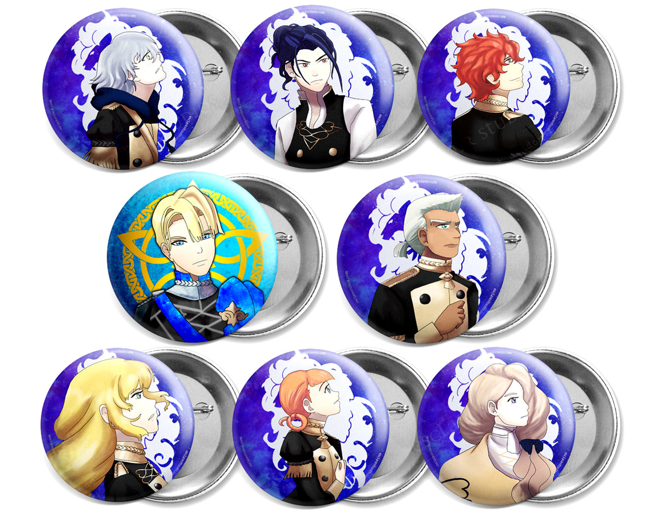 Fire Emblem Three Houses - Blue Lions - Button Set