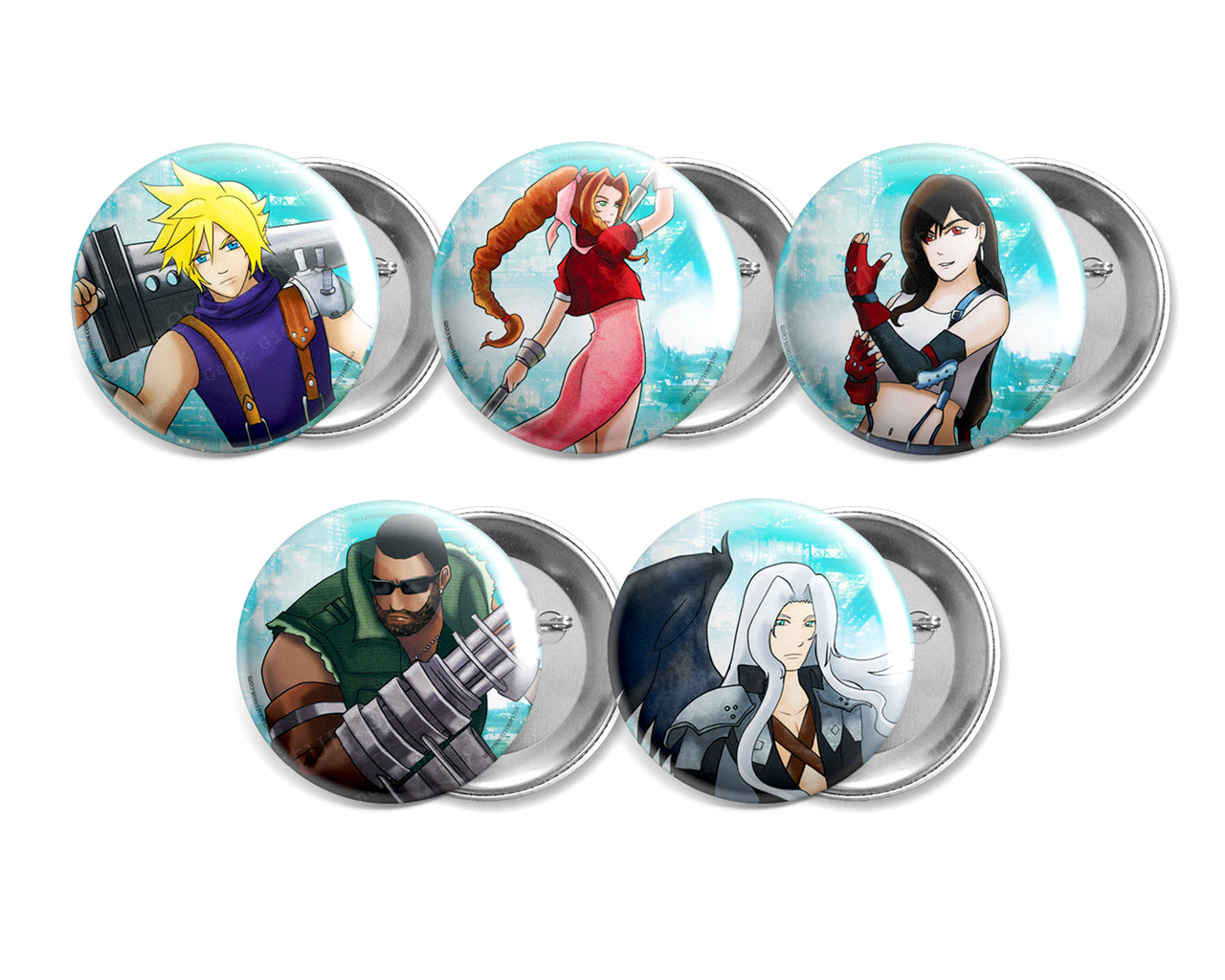 Final Fantasy 7 - Button Set