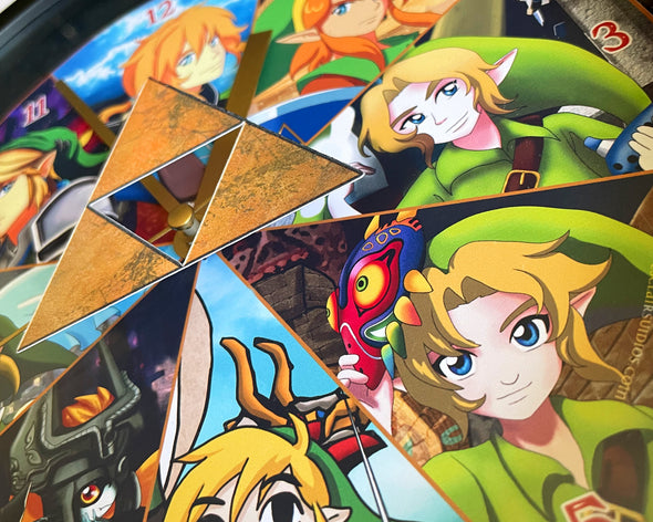 Legend of Zelda - Link through the Ages - Wall Clock