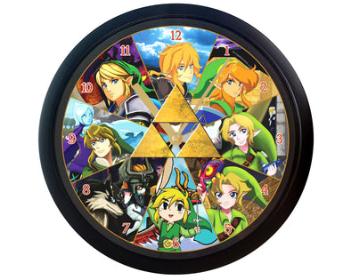 Legend of Zelda - Link through the Ages - Wall Clock