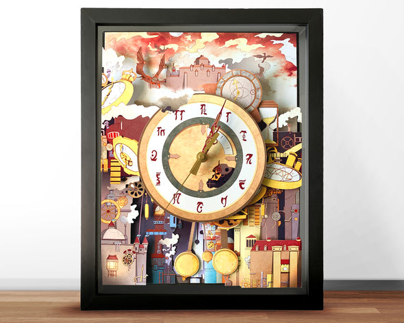 Clockwork City - Shadowbox Art